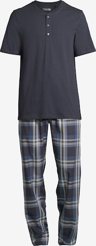 SCHIESSER Pyjama kurz 'Night & Home' in Blau: Vorderseite