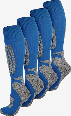 Chaussettes de sport normani en bleu : devant