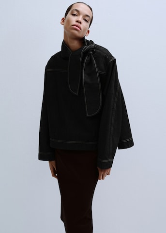 MANGO Blouse 'Sila' in Black: front