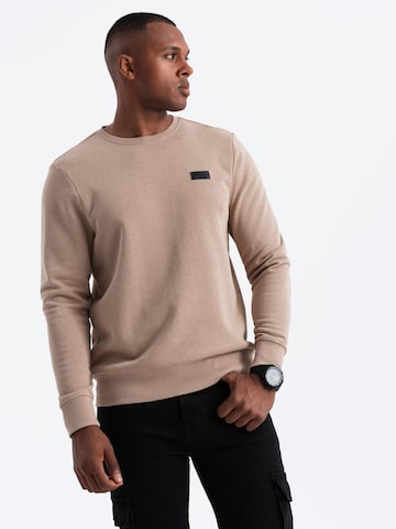 Ombre Sweatshirt 'OM-SSNZ-0136' in Beige: voorkant