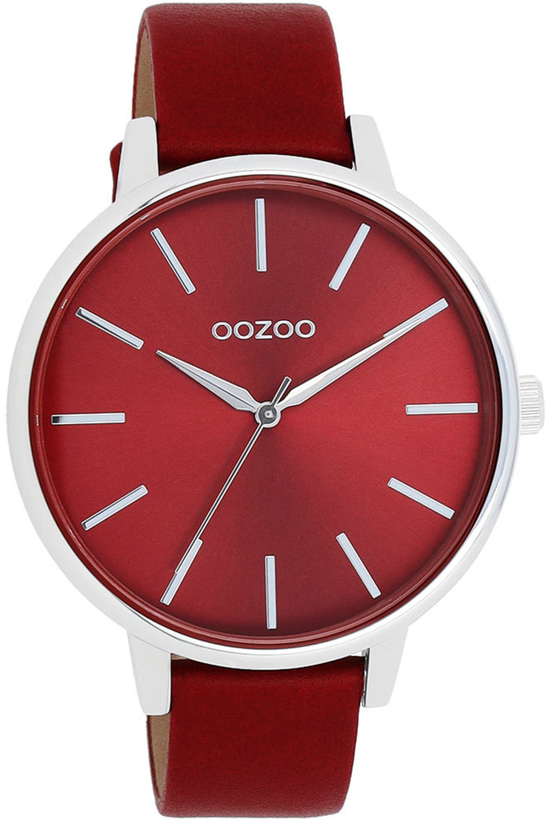 OOZOO Analog Watch in Red: front