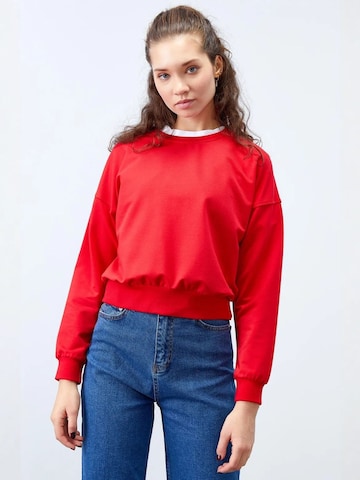 Sweat-shirt Tommy Life en rouge