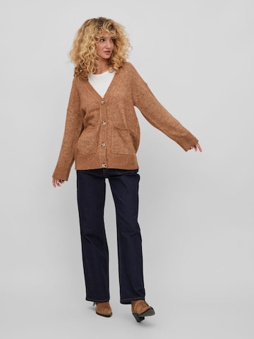 VILA Knit Cardigan 'CILIA' in Brown