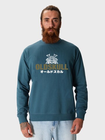 Oldskull Sweatshirt in Groen: voorkant