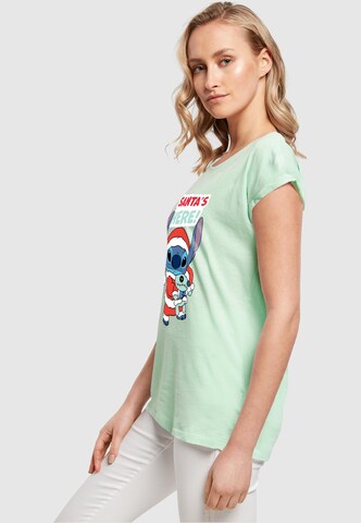 ABSOLUTE CULT Shirt 'Lilo And Stitch - Santa Is Here' in Groen