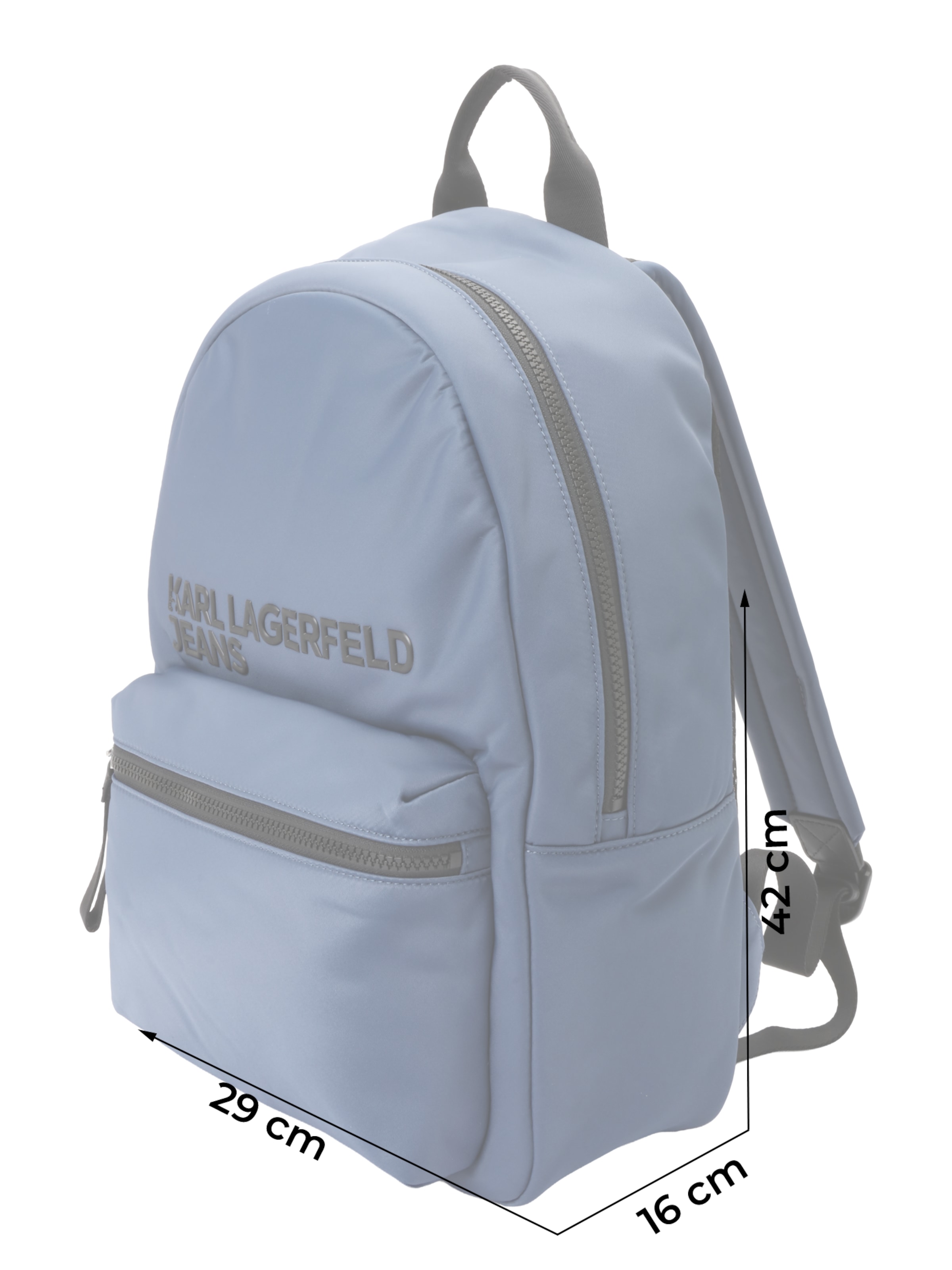 KARL LAGERFELD JEANS - Mochila 'ESSENTIAL' en azul: frente