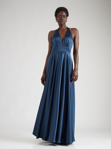 Abito da sera di mascara in blu: frontale