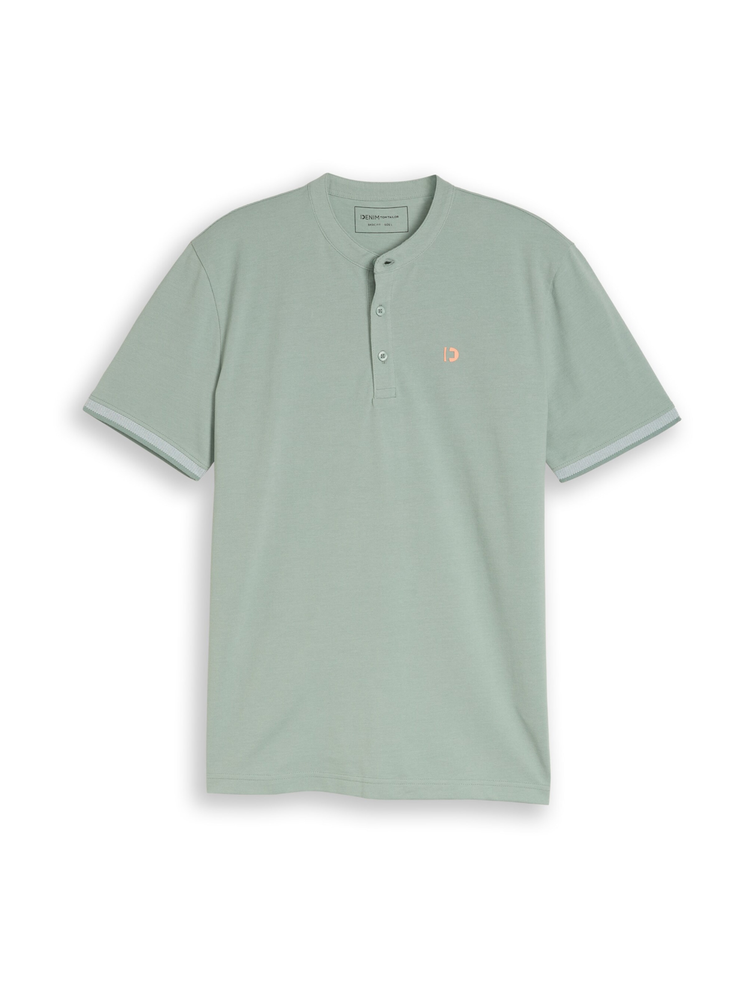 T-Shirt TOM TAILOR DENIM en vert : devant