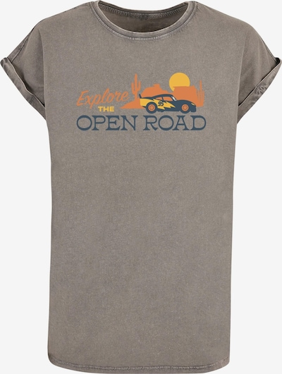 ABSOLUTE CULT T-Shirt 'Cars - Explore The Open Road' in marine / gelb / graphit / orange, Produktansicht
