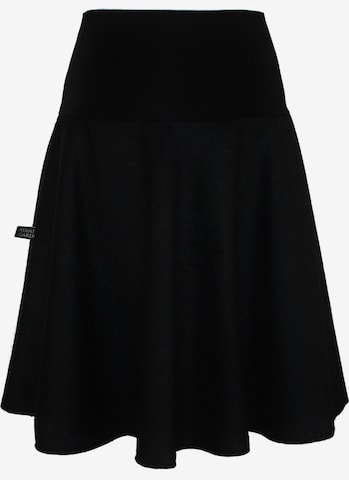 dunkle design Skirt 'Loden Uni' in Black: front
