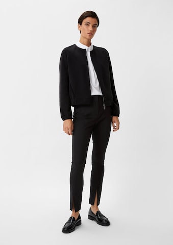 COMMA Slim fit Trousers in Black