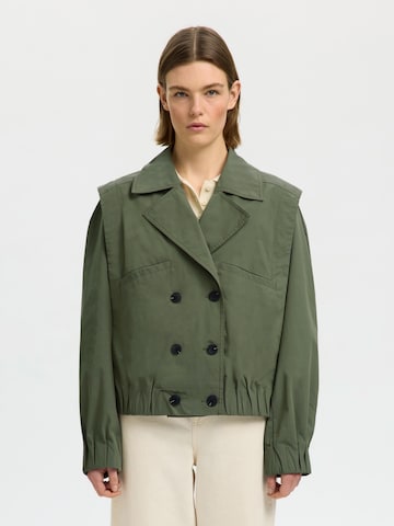 SELECTED Демисезонная куртка 'SLFSUTTON' в Зеленый: спереди