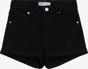 Bershka Slimfit Shorts in Schwarz: predná strana