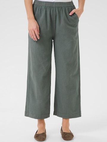 Kaffe Wide leg Pants 'KANaya' in Green: front