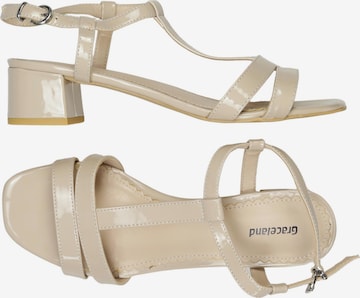 Graceland Sandalen 38 in Beige: Vorderseite