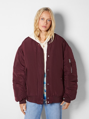 Bershka Between-season jacket in Red: front