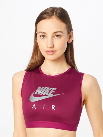 NIKE Bustier Biustonosz sportowy w kolorze czerwony: przód