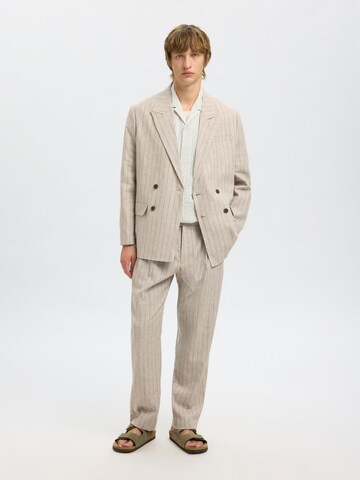 Loosefit Pantalon à pince SELECTED en beige