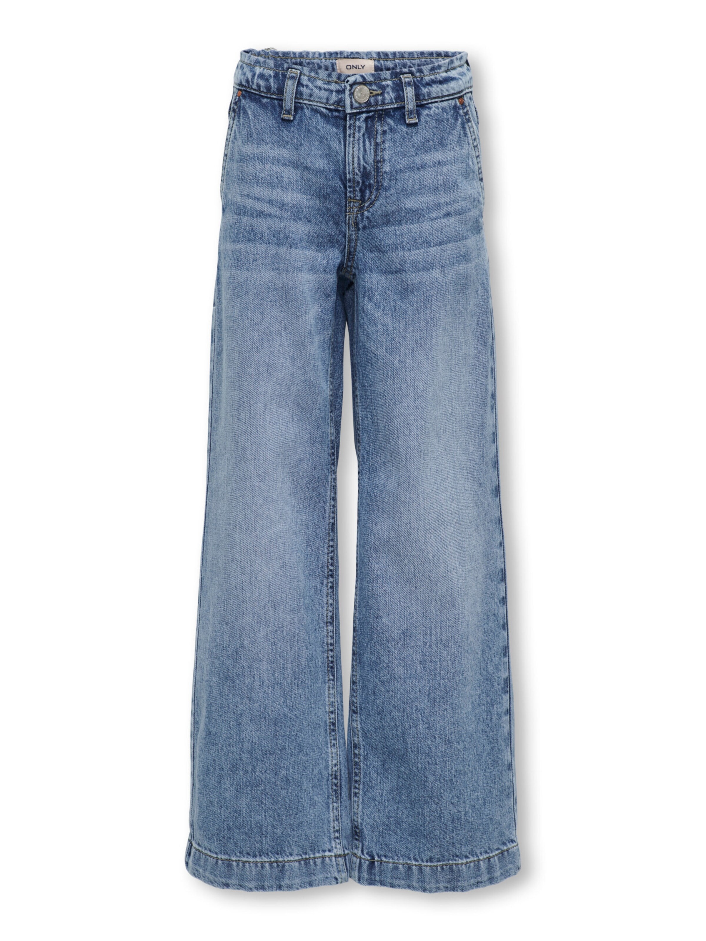 ONLY Wide leg Jeans in Blauw: voorkant