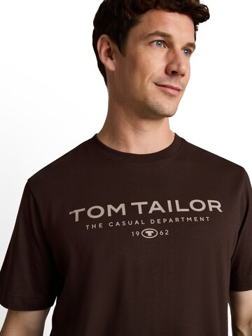 TOM TAILOR T-Shirt in Braun