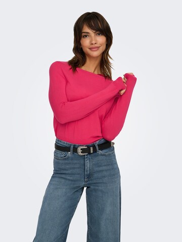 ONLY Sweater 'ONLVENICE LIFE' in Pink