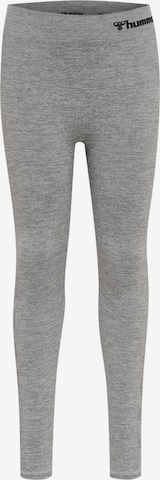 Hummel Skinny Leggings in Grijs: voorkant