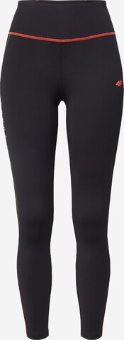 4F Skinny Workout Pants in Black: front