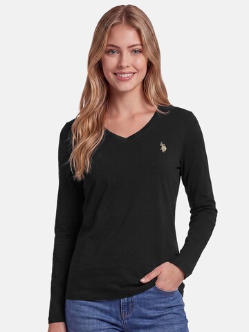 U.S. POLO ASSN. Shirt in Black: front