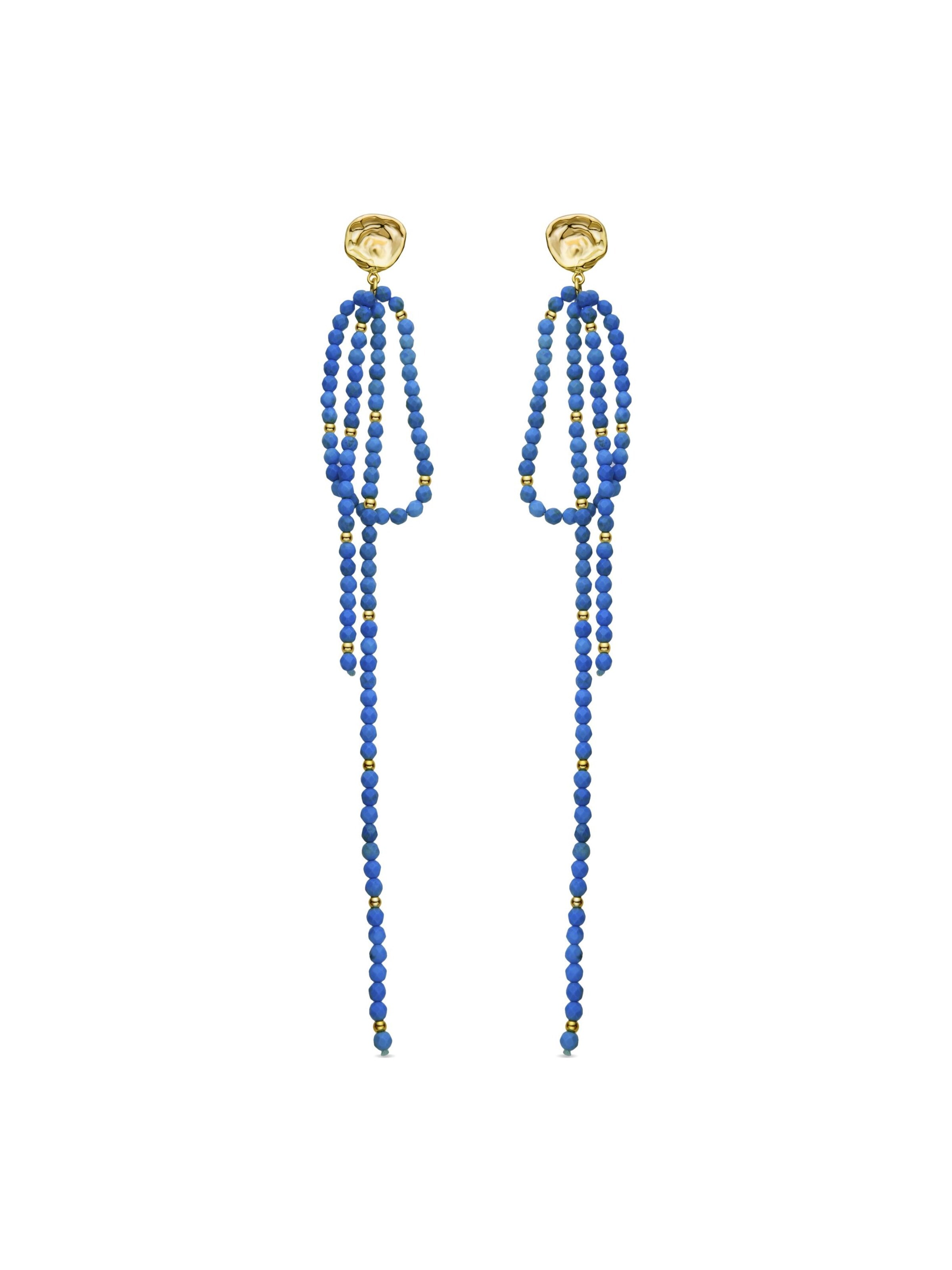 Luxenter Ohrringe 'Fawya'‌‌‌‌‌‌‌ in Blau: Vorderseite