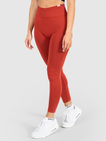 Smilodox Skinny Sportbroek 'Amaze Scrunch' in Rood