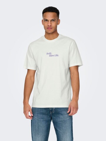 T-Shirt 'KYE' Only & Sons en blanc : devant