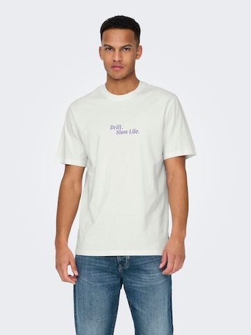 Only & Sons - Camiseta 'KYE' en blanco: frente