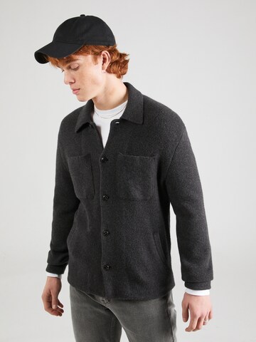Abercrombie & Fitch Knit Cardigan in Grey: front