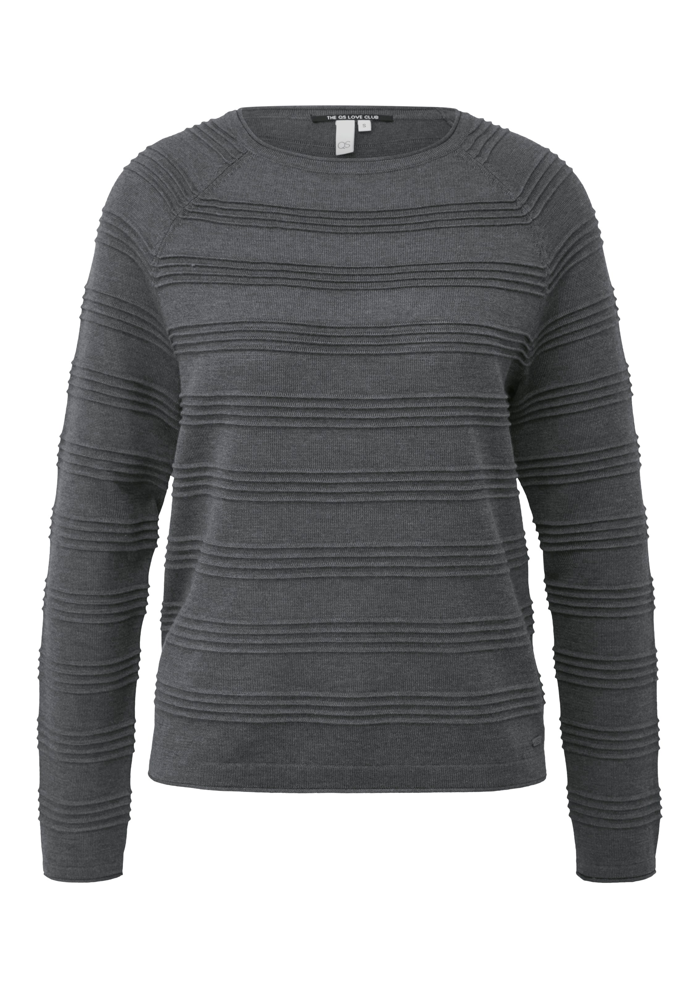 QS Pull-over en L en gris foncé, Vue avec produit