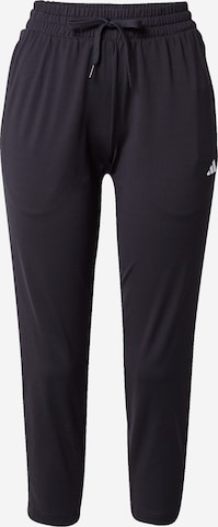 ADIDAS PERFORMANCE - Regular Calças de desporto 'Aeroready Made4 3-Stripes Tapered' em preto: frente