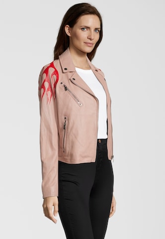 BUFFALO Lederjacke 'BE HOT' in Pink