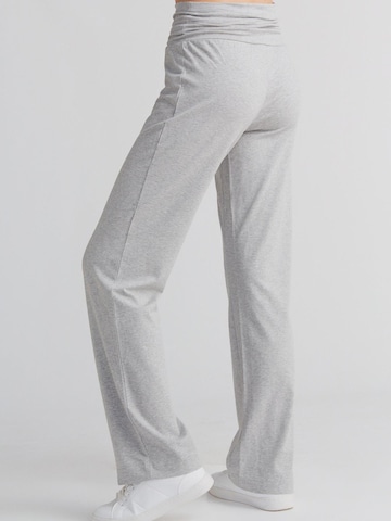 Leela COTTON Wide leg Pants 'Damen Bio-Baumwoll Komforthose' in Grey