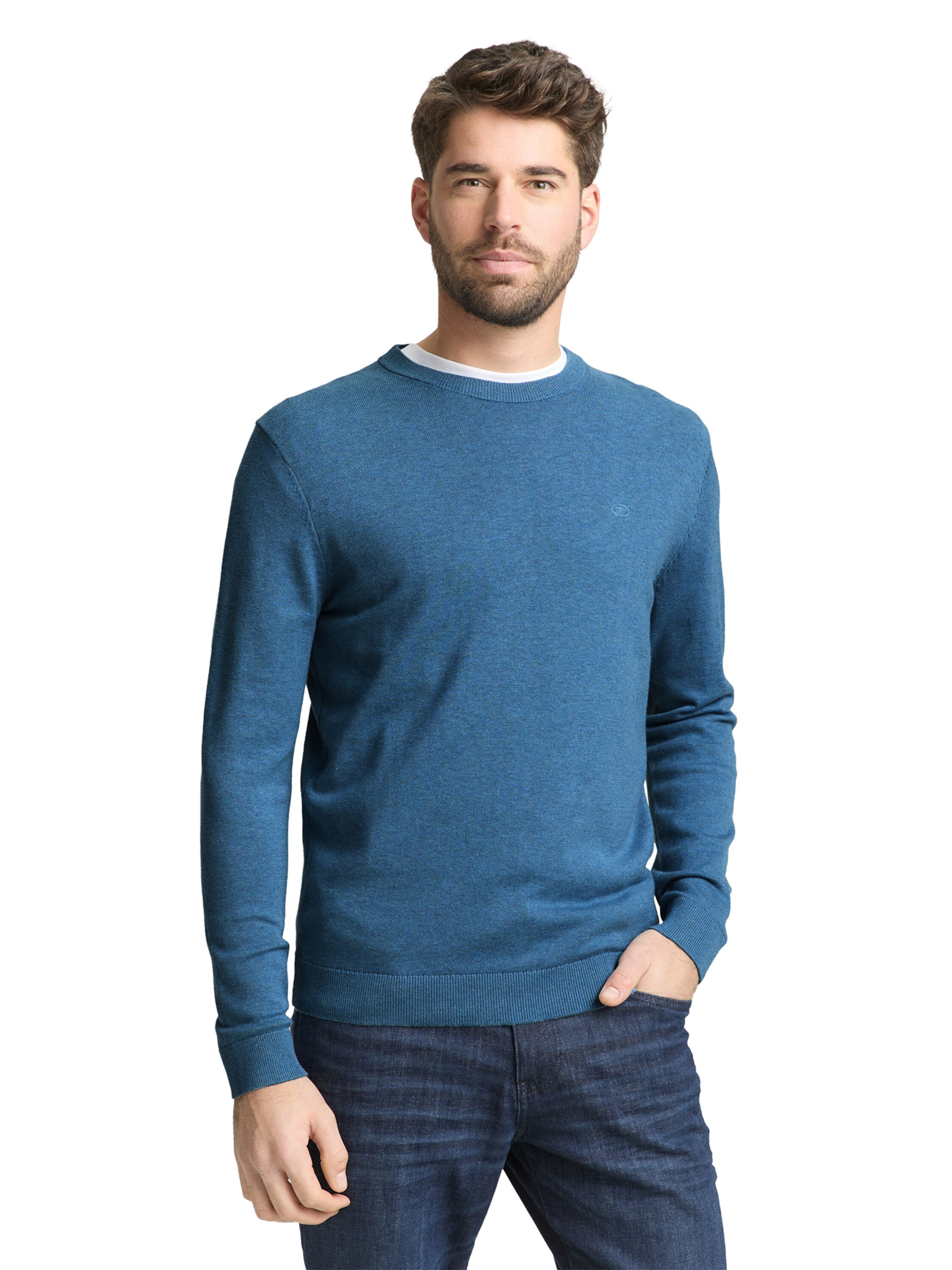 TOM TAILOR Trui in Blauw: voorkant