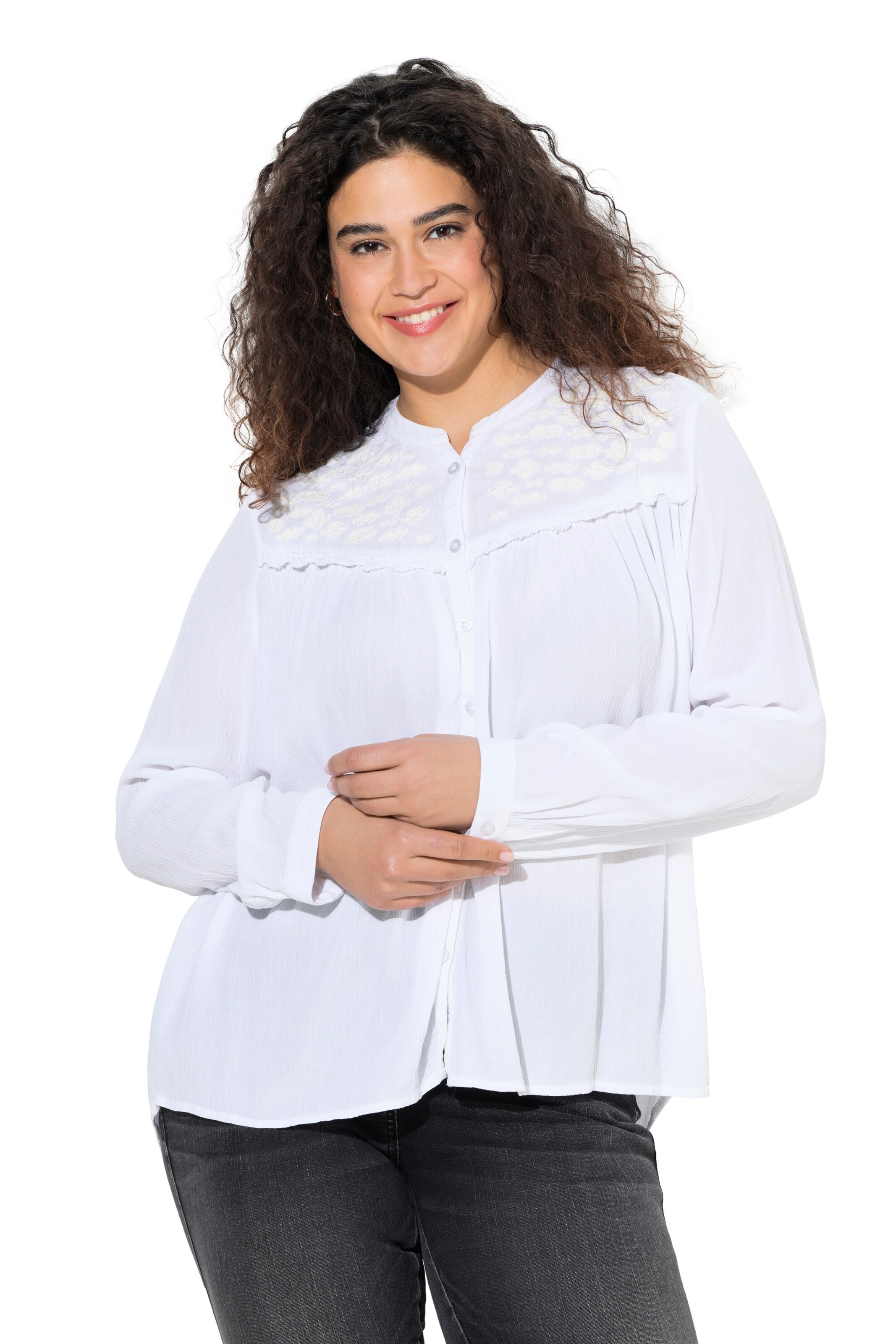 Ulla Popken Blouse in Wit: voorkant