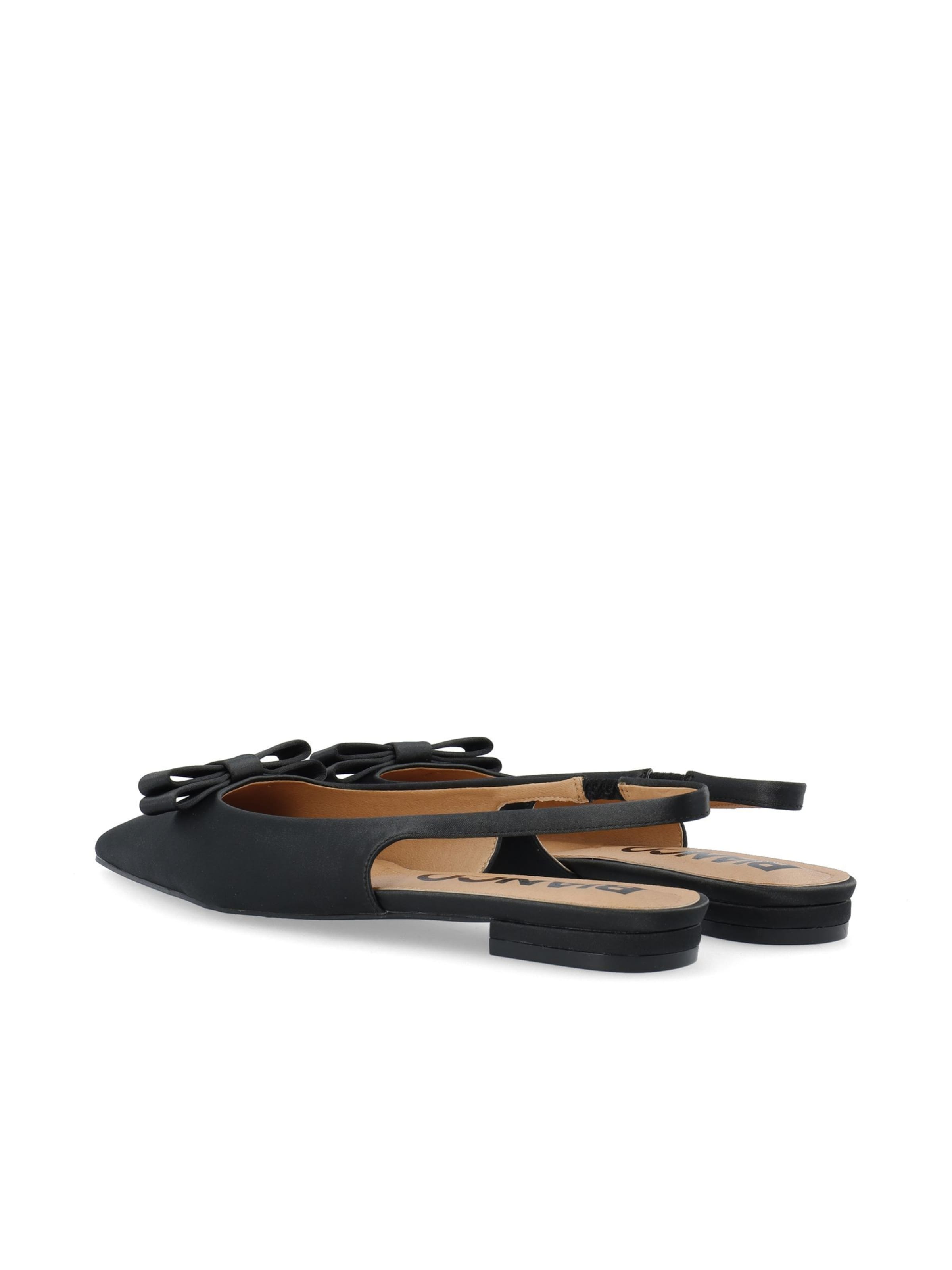 Ballerines à lanières 'Bari' Bianco en noir