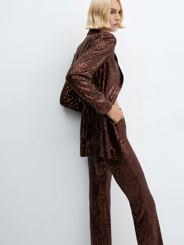 MANGO Flared Pants 'XLENJUEL' in Brown