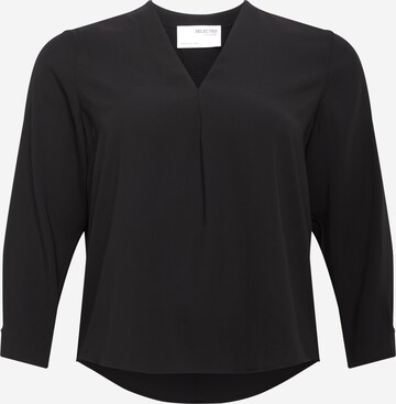 Selected Femme Curve - Blusa en negro: frente