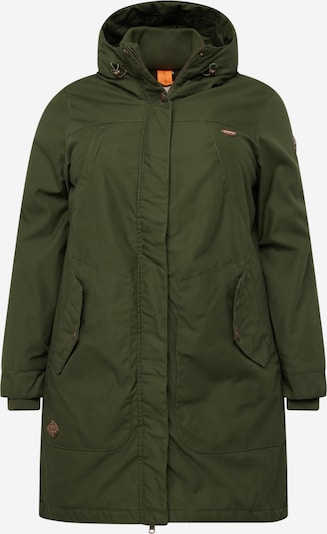 Ragwear Plus Manteau d’hiver 'JANNISA' en marron / vert, Vue avec produit