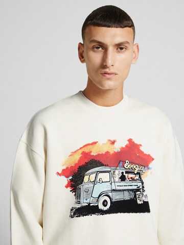 Bershka Sweatshirt in Weiß