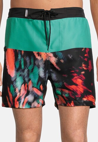 BECO the world of aquasports Badeshorts 'Feathers' in Grün