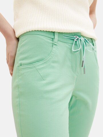 Coupe slim Pantalon TOM TAILOR en vert