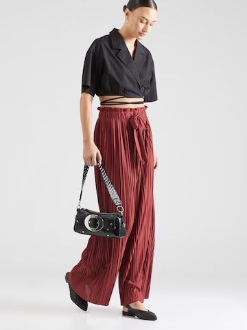 Wide Leg Pantalon 'Elena' ABOUT YOU en rouge