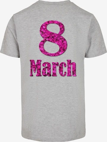 Merchcode T-Shirt 'WD - 8 March' in Grau