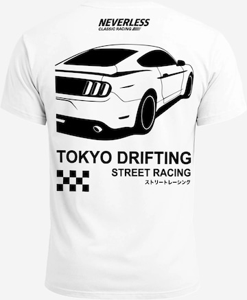 Neverless Shirt 'Tokyo Drifting' in White: front
