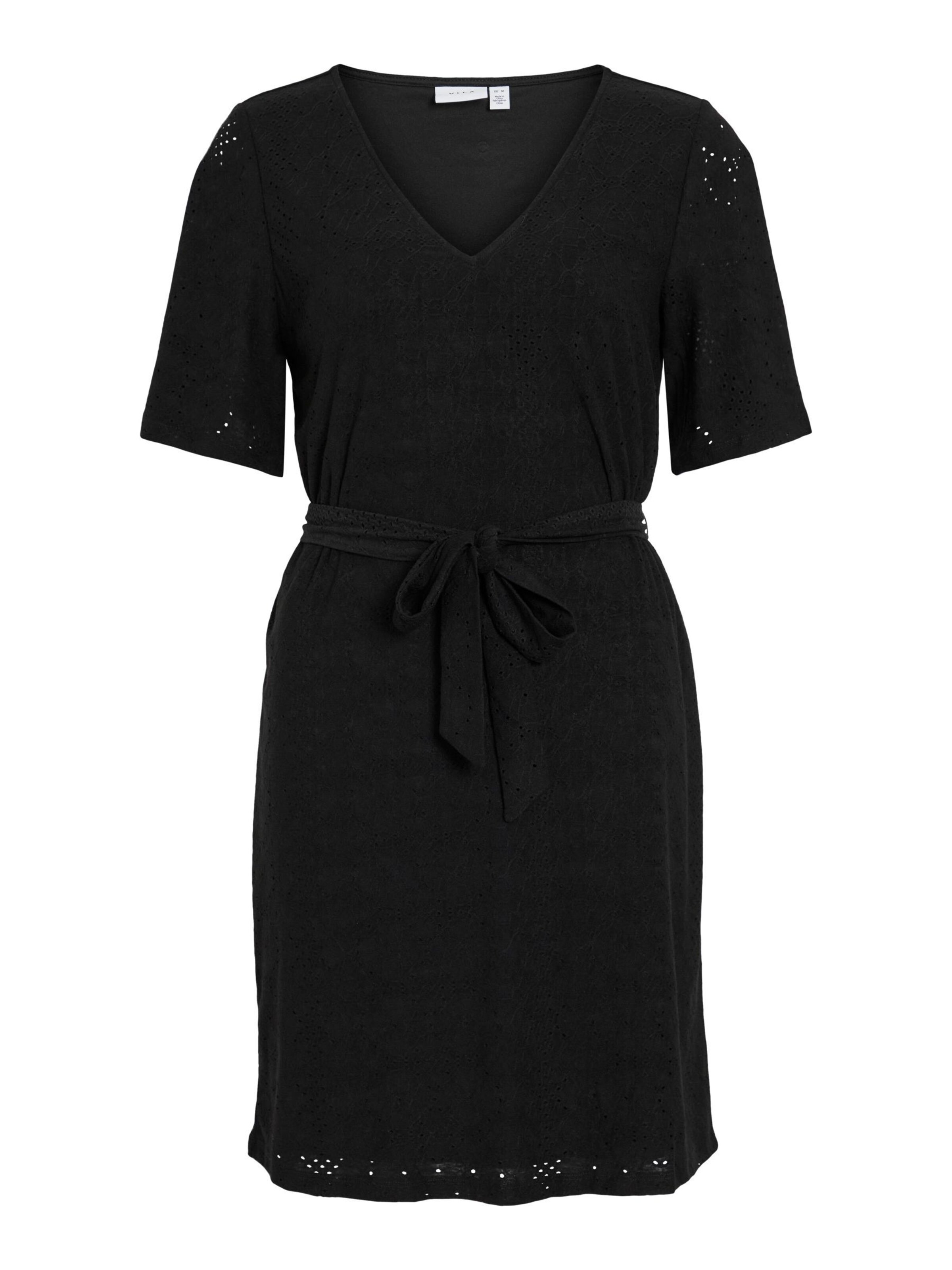 VILA Dress in Black: front